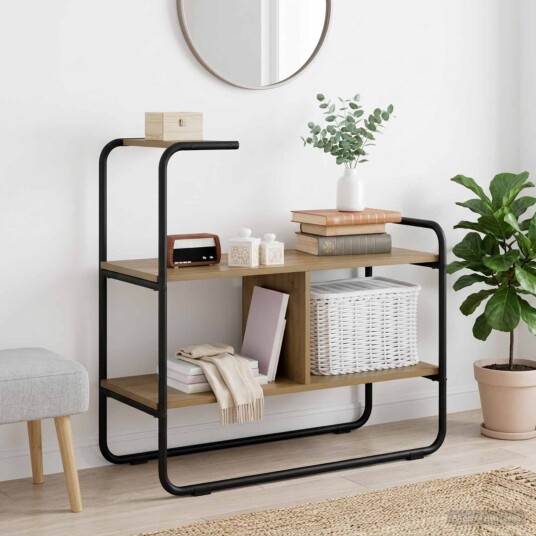 vidaXL Konsollbord Artisan eik 80 x 35 x 75 cm Konstruert tre