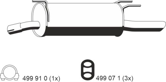 Bakre eksospotte ERNST 024280