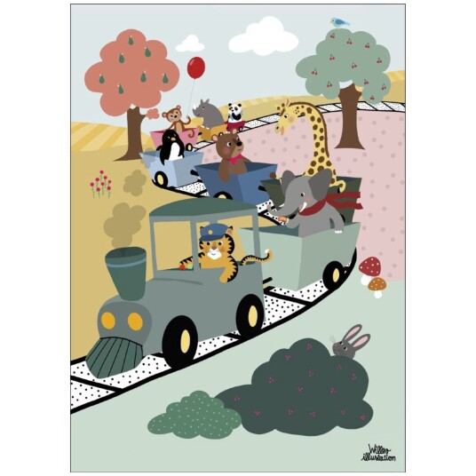 Poster & Frame Willero Illustration Adventure Train