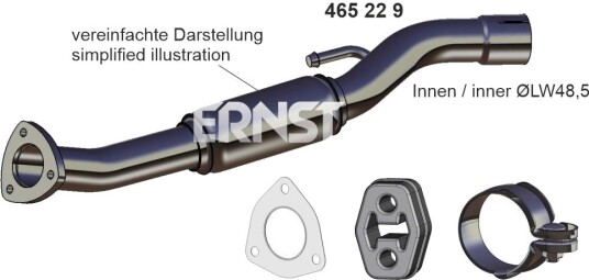 ERNST 465229 Eksosrør ERNST 465229 Eksosrør
