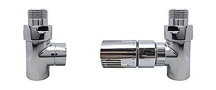 Kriss Cylinder Rom Ventilsett Med romtermostat, Hvit