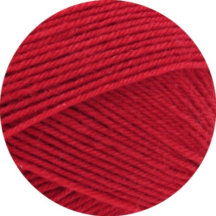 Lana Grossa Meilenweit 100 Merino Extrafine Uni Garn 2408 Rød