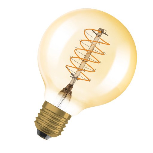Ledvance 1906 globe 80 gull spiralfil 420lm 4,8W/822 E27dim