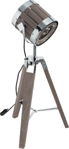Eglo Walesby Bordlampe E27 Natur/Krom