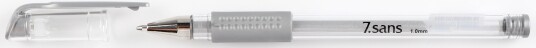 Rollerball 7sans gel met 1mm sølv Rollerball 7sans gel met 1mm sølv