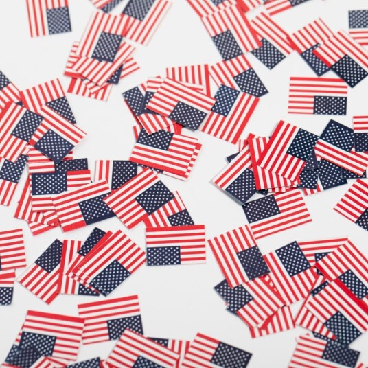Bordkonfetti Amerikanske Flagg 150 stk
