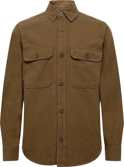 Mads Nørgaard Dyed Canvas Skyler Shirt Fav COCOA XXL Mads Nørgaard Dyed Canvas Skyler Shirt Fav COCOA XXL