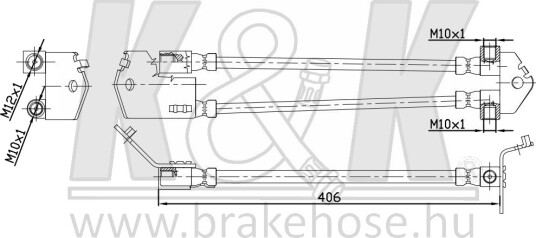 K&K FT2543 Bremseslange K&K FT2543 Bremseslange