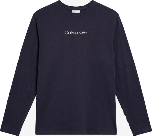 Calvin Klein T skjorte L/S Crew Neck Blå Calvin Klein T skjorte L/S Crew Neck Blå