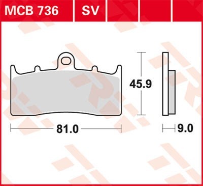 Bremseklosser TRW MCB736 Bremseklosser TRW MCB736