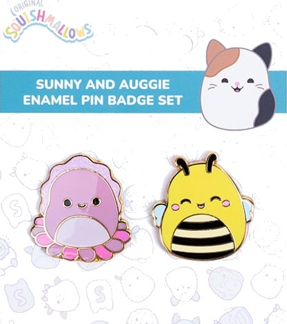 Squishmallows Nålmerker Sunny & Auggie 2-Pack