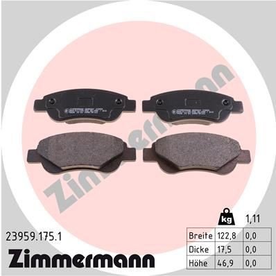 Bremseklosser ZIMMERMANN 23959.175.1