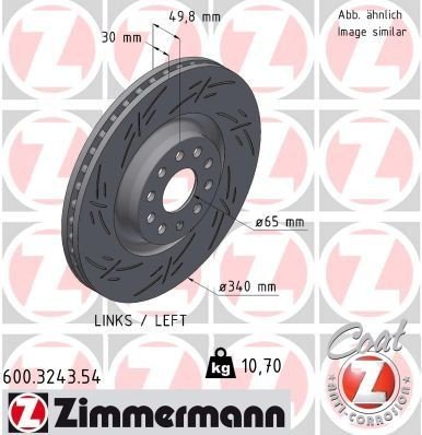 Bremseskive ZIMMERMANN 600.3243.54