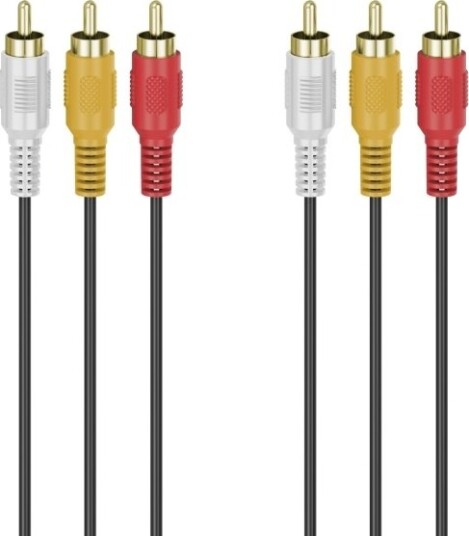 Hama 00305014 3 X Rca Hankjønn 3 X Rca Hankjønn 3 M Svart