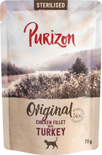 Purizon Våtfôr Adult Sterilised Kornfri Med Kyllingfilet Kalkun 6 X 70 G