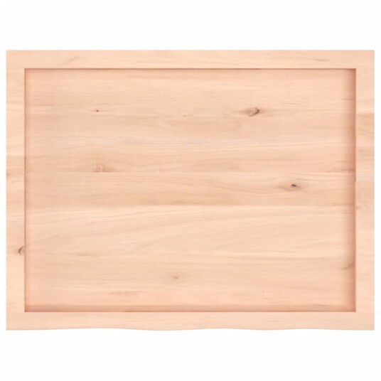 vidaXL Vegghylle 80x60x6 cm ubehandlet heltre eik