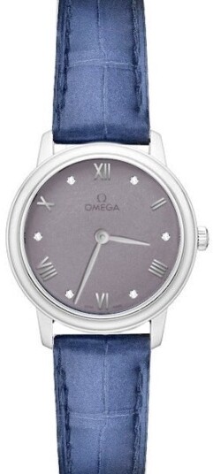 Omega Dameklokke 434.13.28.60.53.001 De Ville Prestige Lilla/Lær