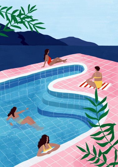 Poster Poolside Serenity Poster Poolside Serenity