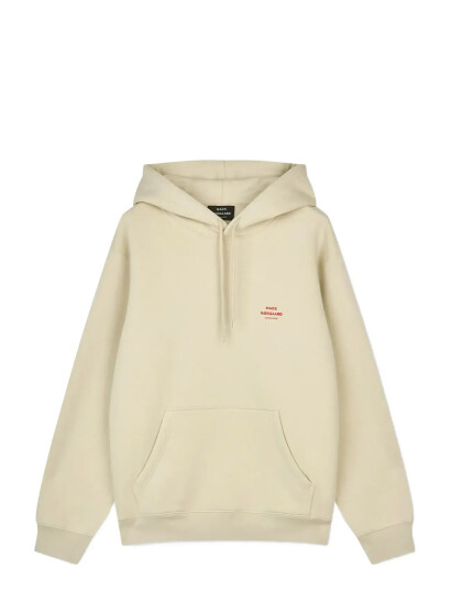 Mads Nørgaard Standard Hoodie Logo Sweat Fav   Cream   L