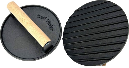 Carl Victor Smash Burger grillpresse rillet 17,5 cm Carl Victor Smash Burger grillpresse rillet 17,5 cm