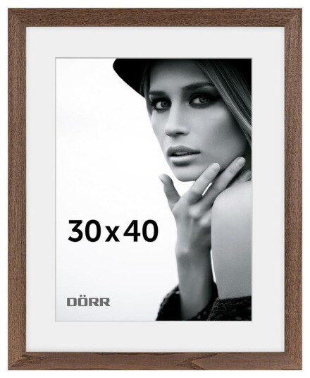 DÃRR Eik Billedramme i EgetrÃ¦ Flat 30x40cm MÃ¸rkebrun
