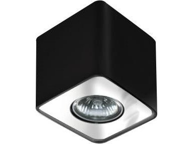 Azzardo Taklampe Azzardo Nino 1 Az0736 Fh31431s Plafon Taklampe 1X50w Gu10 Sort / Krom + Led-Pære Til Pln 1 Gratis!