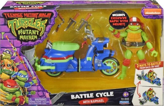 Teenage Mutant Ninja Turtles Mutant Mayhem Motorsykkel Med Raphael Lekesett 4+ År