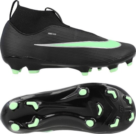 Nike Mercurial Superfly 11 Academy Mg Shadow   Svart/illusion Green Barn størrelse 31