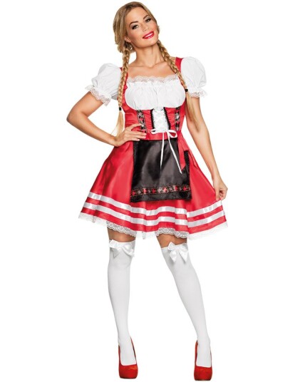 Boland Rødt Oktoberfestkostyme til Dame Strl M Boland Rødt Oktoberfestkostyme til Dame Strl M