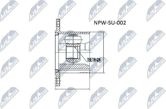 Nty Drivknute drivaksel NTY NPW SU 002