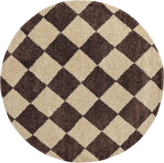 Runde tepper Albi brun/beige Størrelse: Ø 200 cm