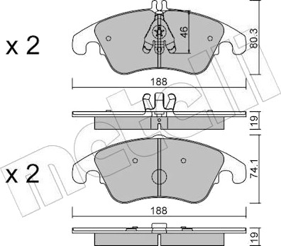 METELLI 22 0775 2 Bremseklosser