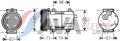 AVA COOLING SYSTEMS FDAK279 AC-kompressor