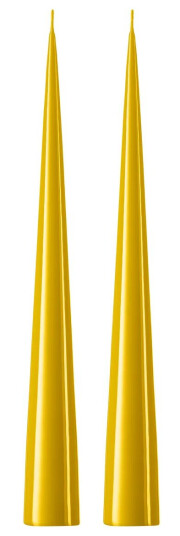 Ester & Erik kjeglelys 37 cm 2-stk. lakket MørkeLemon drop 15-0
