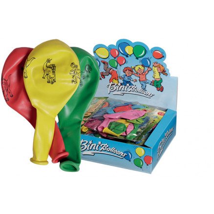Bini Balloons Bini Balloons Ballonger Dinosaur Ass farger Ø26cm 8 stk