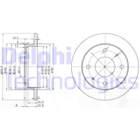 Bremseskive DELPHI BG3618