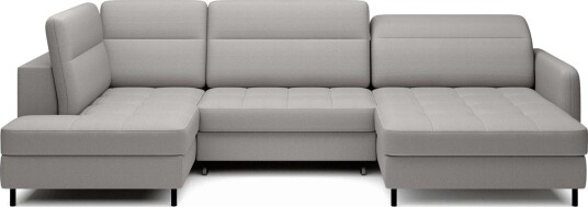 Berrto Sofa med Divan og Sjeselong 5 seters   Lysgrå