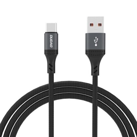 Dudao Flettet USB til USB-C-kabel 5A 1,2 m med hurtiglading Svart