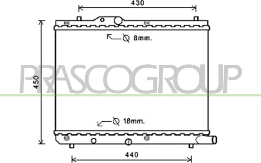 PRASCO SZ034R004 Radiator motorkjøling