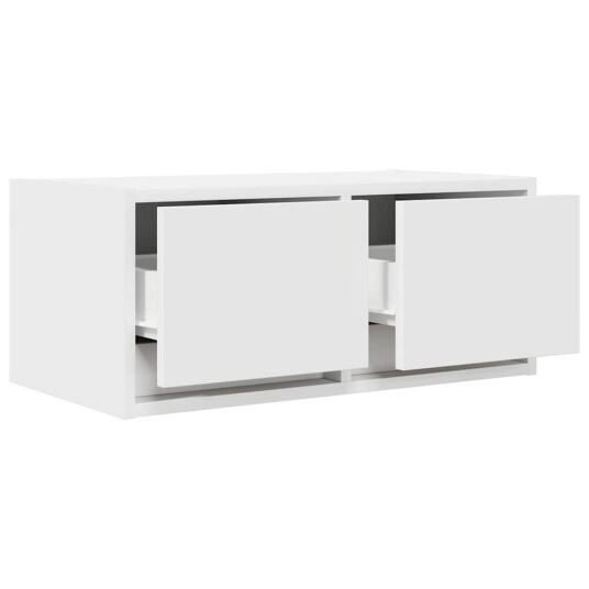 TV benk hvit 60x31x25,5 cm konstruert tre TV benk hvit 60x31x25,5 cm konstruert tre