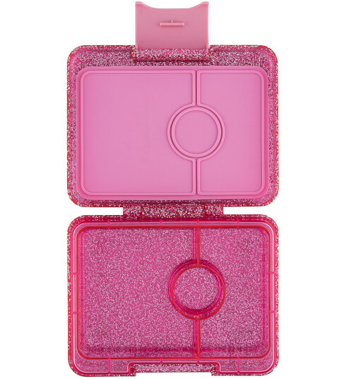 Yumbox Sparkle Pink Glitter / Clear Pink Tray Snack Size Small Bento Lunch Box