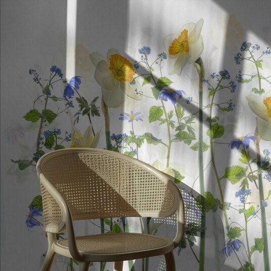 Tapet Blomstrende Blomster Tapet Blomstrende Blomster