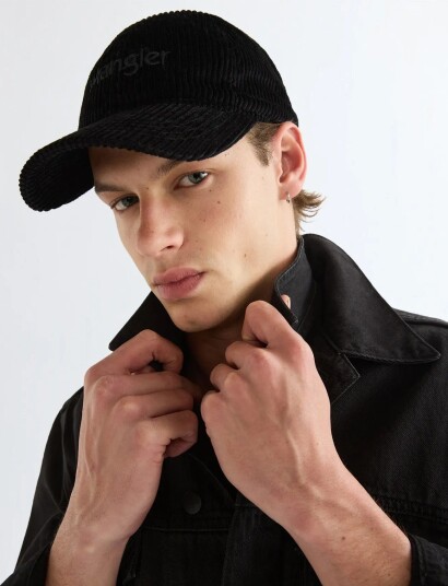 Wrangler Corduroy Cap   Black   ONE SIZE
