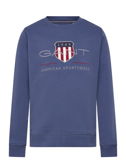 Gant Kids Archive Shield Crew Neck Sweatshirt Blue 176