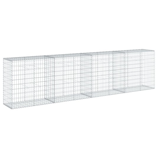  Gabionkurv med deksel 400x50x100 cm galvanisert jern