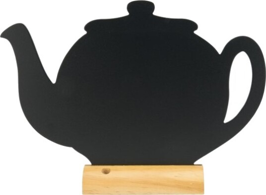 Securit® Silhuet Teapot Bordskilt I Sort