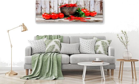 Tavla Red Vegetables 1 Part Wood Narrow 135x45