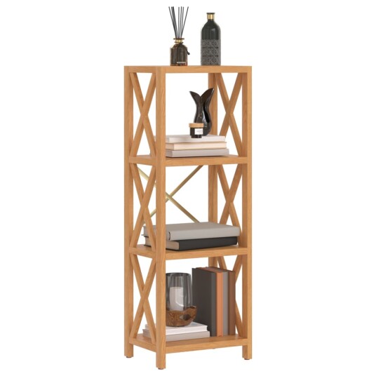 vidaXL Hylle 4 etasjer 40x30x112 cm heltre eik