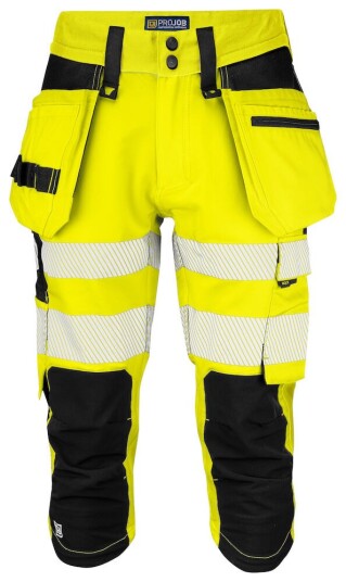 ProJob 6577 Piratbukse En Iso 20471 Kl 2/1 Black/Yellow D108