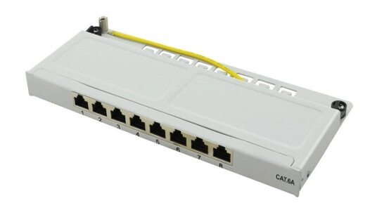 Logilink Np0064 10 Gigabit Ethernet Rj-45 Cat6a Grå Stål 0.5U
